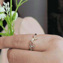 Anel Drop Shine Slim Champagne