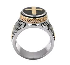 Anel em Aço Inox Cruz Religiosa Paz Anel em Aço Inox Cruz Religiosa Paz