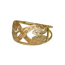 Anel Em Ouro 10k 416 S Com Folhas Anel Em Ouro 10k 416 S Com Folhas