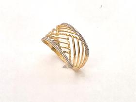 Anel em Ouro 18/750K- com Diamantes- Número do aro 20- Certificado Amagold Anel em Ouro 18/750K- com Diamantes- Número do aro 20- Certificado Amagold