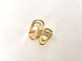 Anel em Ouro 18/750K- com Diamantes- Número do aro 20- Certificado Amagold Anel em Ouro 18/750K- com Diamantes- Número do aro 20- Certificado Amagold