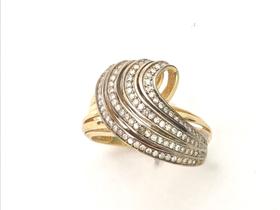 Anel em Ouro 18/750K- com Diamantes- Número do aro 20- Certificado Amagold Anel em Ouro 18/750K- com Diamantes- Número do aro 20- Certificado Amagold