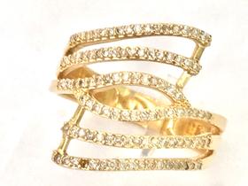 Anel em Ouro 18/750K- com Diamantes- Número do aro 20- Certificado Amagold Anel em Ouro 18/750K- com Diamantes- Número do aro 20- Certificado Amagold