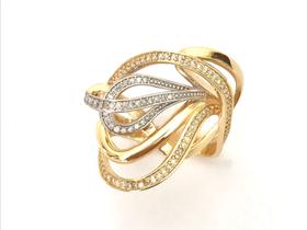 Anel em Ouro 18/750K- com Diamantes- Número do aro 20- Certificado Amagold Anel em Ouro 18/750K- com Diamantes- Número do aro 20- Certificado Amagold
