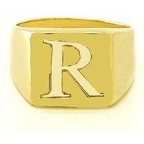 Anel Em Ouro 18 Kilates Com Letras - 18 Gramas