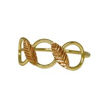 Anel Em Ouro 18k 750 2 Folhas Coleção Anel Em Ouro 18k 750 2 Folhas Coleção