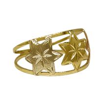 Anel Em Ouro 18k 750 3 Estrelas Grandes