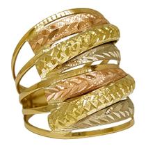 Anel Em Ouro 18k 750 4 Meias Canas Com Detalhe Maravilhoso Anel Em Ouro 18k 750 4 Meias Canas Com Detalhe Maravilhoso