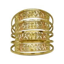 Anel Em Ouro 18k 750 4 Meias Canas Anel Em Ouro 18k 750 4 Meias Canas