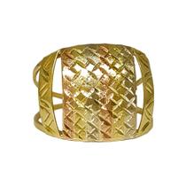 Anel Em Ouro 18k 750 6 Cores Com Laterais Anel Em Ouro 18k 750 6 Cores Com Laterais