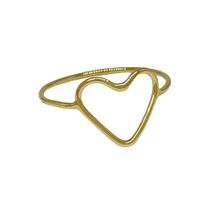 Anel Em Ouro 18k 750 Coração Fio Redondo Anel Em Ouro 18k 750 Coração Fio Redondo