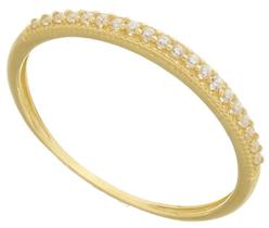 Anel Em Ouro 18k Aparador Aliança Cravejada De Noivado