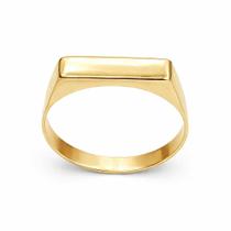 Anel em Ouro 18k Chapa Reta - Joia de Compromisso Anel em Ouro 18k Chapa Reta - Joia de Compromisso