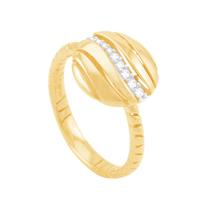 Anel em Ouro 18k Círculo com Diamantes - AU8589
