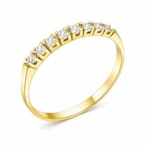 Anel em Ouro 18K com 9 Diamantes - Elegância e Brilho Anel em Ouro 18K com 9 Diamantes - Elegância e Brilho