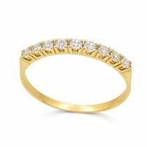Anel em Ouro 18K com 9 Diamantes - Joia Exclusiva Anel em Ouro 18K com 9 Diamantes - Joia Exclusiva