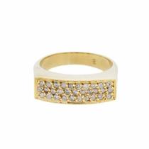 Anel Em Ouro 18K Com Diamantes - Premium Joias