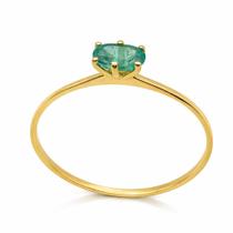 Anel em Ouro 18K com Esmeralda Oval - Joia Exclusiva