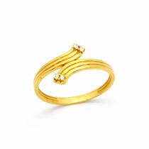 Anel em Ouro 18K com Zircônias - Joia Exclusiva