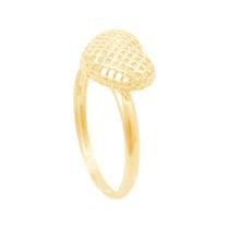 Anel em Ouro 18K Coração 3D - AU12856