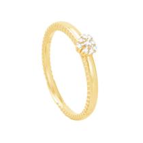 Anel em Ouro 18k Coração com Diamantes - AU8636