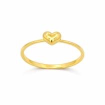 Anel em Ouro 18k Coração - Joia Elegante e Exclusiva