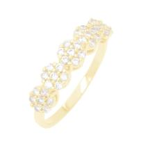 Anel em Ouro 18K Cravejado com Zircônias - AU11157 Anel em Ouro 18K Cravejado com Zircônias - AU11157