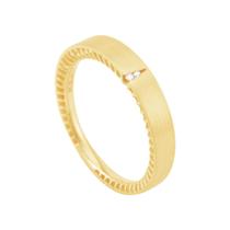 Anel em Ouro 18k Fosco com Diamante - AU10136