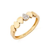 Anel em Ouro 18K Gotas com Diamantes - AU12876