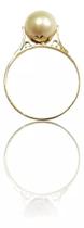 Anel Em Ouro 18k Perola Natural DE ÁGUA DOCE 8mm - Modelo Solitário ARO 16