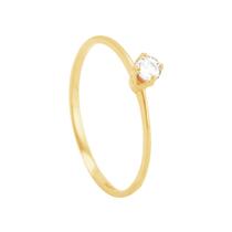 Anel em Ouro 18k Solitário com Diamante - AU10160 - REAL GOLD