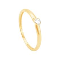 Anel em Ouro 18k Solitário com Diamante - AU10161 - REAL GOLD