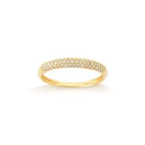 Anel em Ouro Amarelo 18K com Diamante Monte Carlo