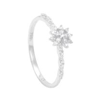 Anel em Ouro Branco 18K com Diamantes - AU12361