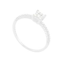 Anel em Ouro Branco 18K com Diamantes - AU5593