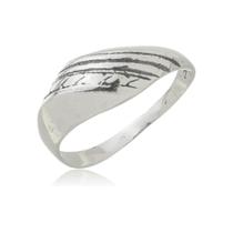 Anel em Prata 950 Estilo Rustico Brilhante