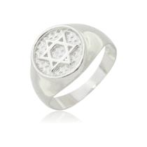 Anel em Prata 950 Estrela Moderna Brilhante