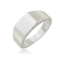 Anel em Prata 950 Quadrado Fino Brilhante