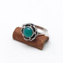 Anel em prata com Ágata Verde 0103846A0156 Prata925 Agata Verde 17