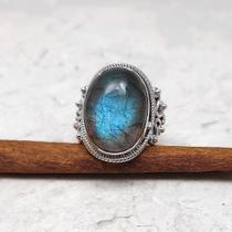 Anel em prata com Labradorita 0103820A0151 Prata925 Labradorita 17