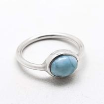 Anel em prata com Larimar 01038159A0150