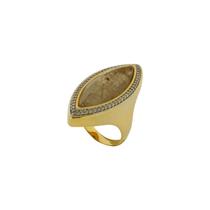 Anel em quartzo rutilado dourado Anel em quartzo rutilado dourado