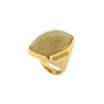 Anel em quartzo rutilado dourado Anel em quartzo rutilado dourado