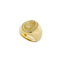 Anel em quartzo rutilado dourado Anel em quartzo rutilado dourado
