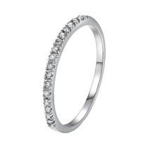 Anel Empilhável Feminino Moderno Com Zircônia Micro Pavê Joia Chique Para O Dia a Dia