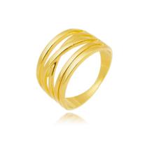 Anel entrelaçado banhado a ouro 18K