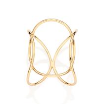 Anel Entrelaçado Banhado a Ouro Rommanel 513459