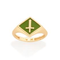 Anel Espada Pixel Rommanel Folheado a Ouro 513253 Anel Espada Pixel Rommanel Folheado a Ouro 513253