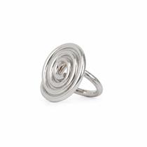 Anel Espiral Circular Alumínio Prata