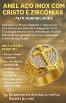 Anel Estilo Crucifixo Jesus Cristo Crevejado com Brilho Intenso - Magazine world jóias